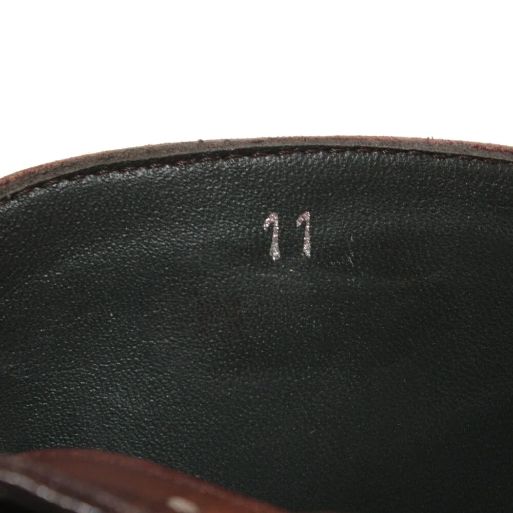 Pastori NWB Single Monk Strap Dress Shoes Size 11 US in Brown Leather